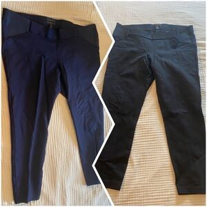 J.Crew Maternity Pixie Pant bundle- size 16 short - navy and black